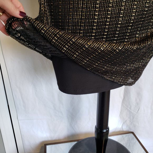 NWT H by Halston black and gold skirt - Picture 6 of 10